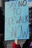 say no to sidewalk snow sign