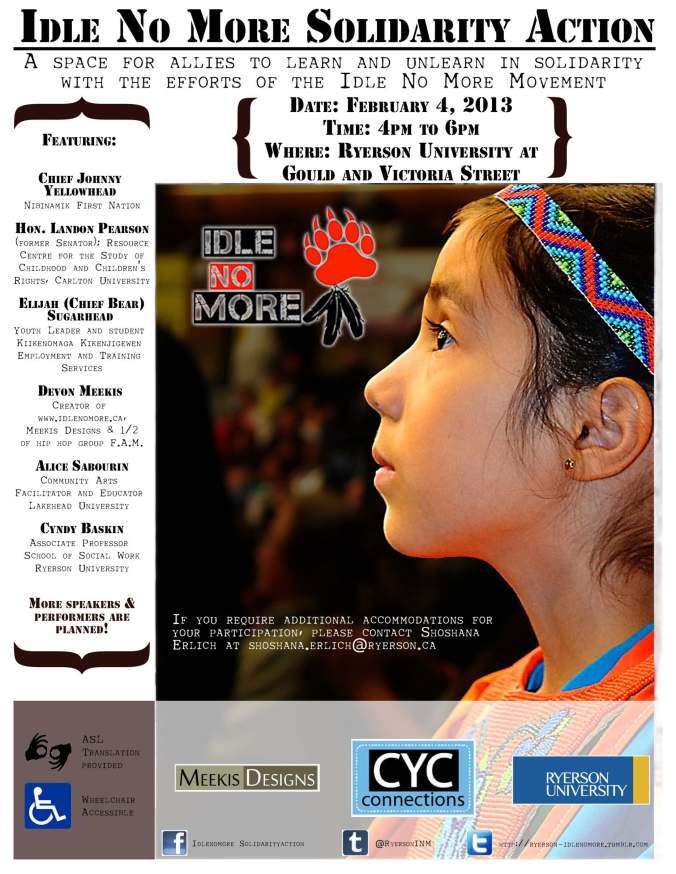 idle no more ryerson event flyer
